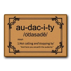 Funny Welcome Doormat Audacity Door Mat Non-Slip Funny Outdoor Mat Front Door... - Picture 1 of 4