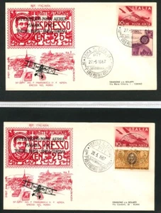 Annullo tematico ITALIA - 1967 - LOTTO/13209 - 50° PRIMO VOLO ROMA-TORINO-ROMA - - Picture 1 of 1