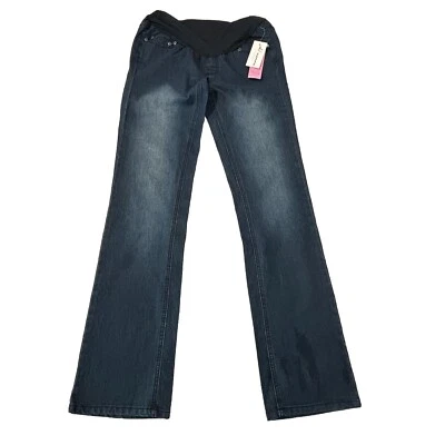 Oh! Mamma Maternity Denim Jeans Med Wash Straight Leg Size S - Image 1 of 4