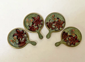Jay Strongwater Set Of 4 Small Enameled and Jeweled Mirrors- Party Favors /Gifts - Picture 1 of 6