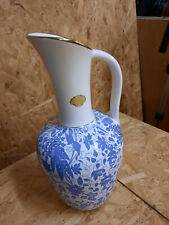 Wächtersbach Manila Porzellan Vase mit Henkel  Blau Creme Gold  edel Nostalgie