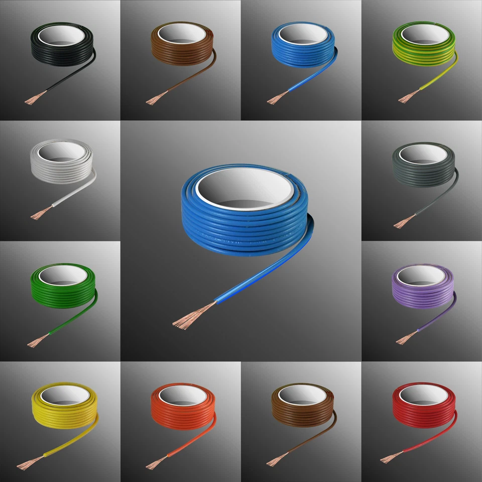 H05V-K LIY 0,5mm² PVC Kabel Litze Schaltlitze Einzelader Verdrahtung flexibel