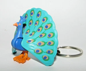 Playmobil Miniature Peacock wings spread classic wild bird Keychain - 102 - Picture 1 of 6