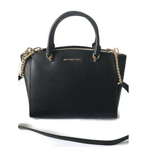Michael Kors Ellis Ladies Large Leather Satchel Handbag - Picture 1 of 1