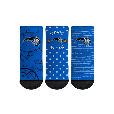 Toddler Rock Em Socks Orlando Magic #1 Fan 3-Pack Crew Socks Set Cover