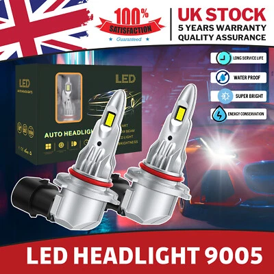 For Vauxhall Mokka Led White 6000K 9005 Main High Beam Headlight Bulbs 2012-16 - Image 1 of 4