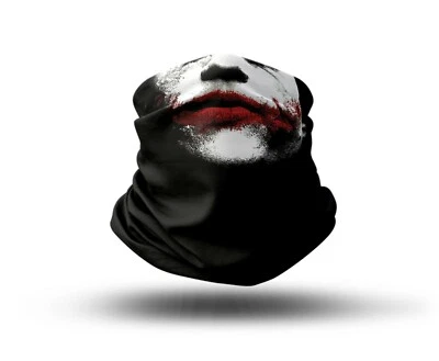 Washable Fabric Face Cover Neck Gaiter Print Joker III Design EU Made - Image 1 of 4