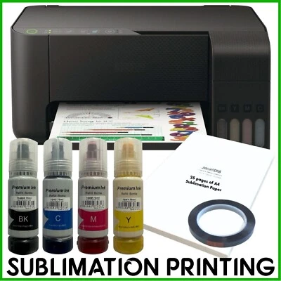 Sublimation Bundle: Epson Tank ET-2860 Printer + non-oem Sublimation Ink & Paper - Image 1 of 4