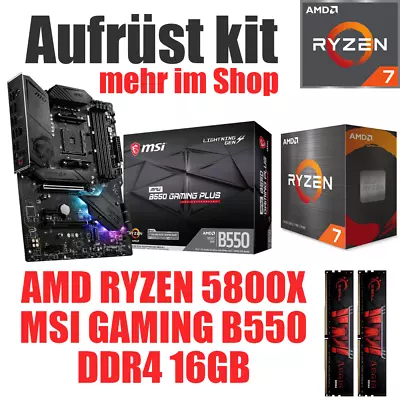 PC Bundle Aufrüstkit Gaming Set AMD Ryzen 7 5800X + MSI Mainboard + 16GB RAM - Bild 1 von 4