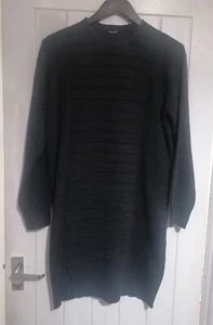 Grey Crew Knit Jumper tunic Dress One Size - Picture 1 of 5