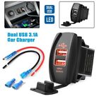 Durable Dual Usb Power Charger For Car Boat Reliable Performance Easy To Remove