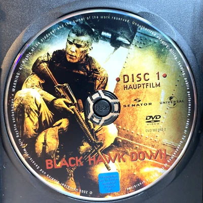 BLACK HAWK DOWN (2001) DVD Action Drama History War - PAL Region 2 *Disc Only* Foto 1 de 3