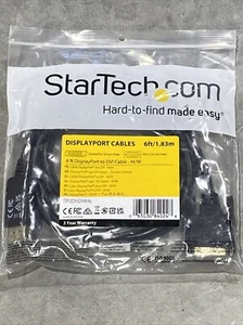 StarTech.com 6ft DisplayPort to DVI Cable DP2DVI2MM6 New - Picture 1 of 3