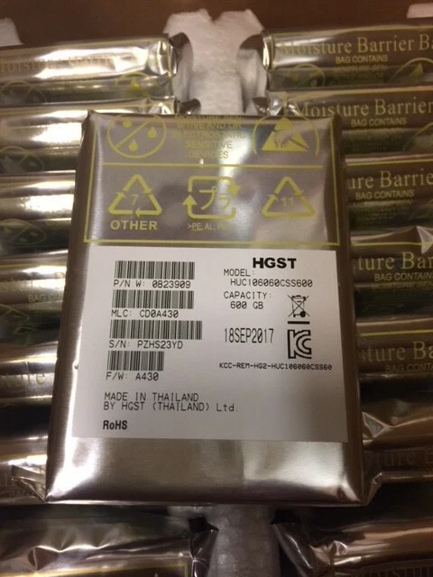 HGST 0B23909 HUC106060CSS600 600GB 10K RPM 64MB 2.5"  ULTRA ENTERPRISE SAS  - Image 1 of 1