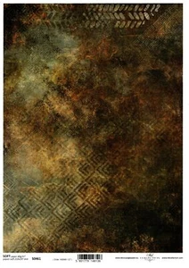 Papel decoupage técnica de servicio A4 40 g/m² patrón vintage óxido marrón cuadros S0461 - Imagen 1 de 1