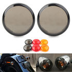 1Pair Turn Signal Lens Light  Cover Guard For Harley Touring Softail Dyna Fatboy