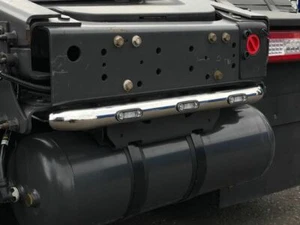Chassis Rear Back Bar + Red LEDs To Fit MAN TGX 2015-2023 Chrome Stainless Steel - Picture 1 of 1