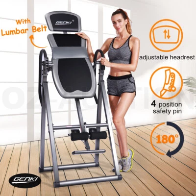 Genki Adjustable Gravity Inversion Table Heavy Duty Back Inverter Home PVC Belt - image 1 of 4