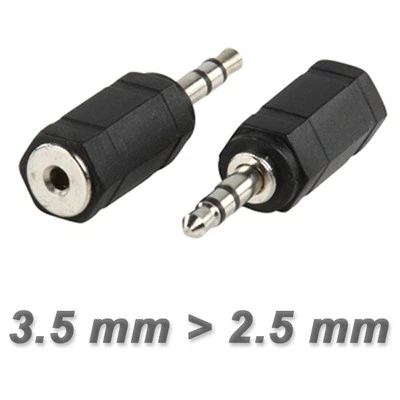 AUDIO ADAPTER - 3,5 mm Klinke Stecker auf 2,5 mm Klinke Buchse Kupplung - Stereo