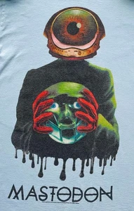 Mastodon Moon Patrol 2018 Light Blue T-Shirt Sz S Metal Band Shirt Bay Island - Picture 1 of 22