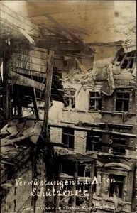 Foto Ak Berlin Mitte, Verwüstungen in der Alten Schützenstraße,... - 3695609 - Bild 1 von 2