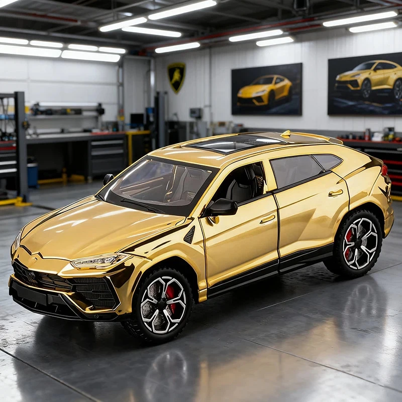 1:24 Lamborghini URUS Bison SUV modelo de coche diecast coche ligero vehículo de juguete Foto 1 de 4