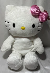 Peluche Build A Bear Hello Kitty bianco originale 2006 OG CON etichetta Sanrio rosa fiocco - Foto 1 di 17