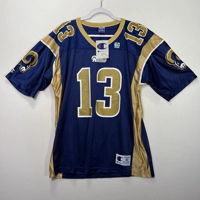 Camiseta de fútbol americano Y2K NFL St Louis Rams Kurt Warner para hombre talla mediana nueva con etiquetas Foto 1 de 4