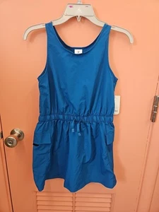 NWT Girls L(14) Xersion Adventure Blue Nylon Active Dress Pockets - Picture 1 of 8