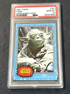 Yoda 2020 Topps Star Wars Living Set #167 - PSA 10 GEM MINT 1886 - Picture 1 of 2