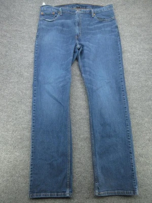 Levis 559 Jeans Mens 42x36 Blue Relaxed Straight Denim 5-Pocket Zip Fly Stretch - Image 1 of 4