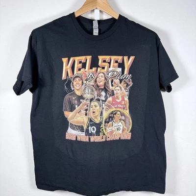 Camiseta negra para hombre Kelsey Plum 2022 WNBA World Champions Gildan talla XL Foto 1 de 4
