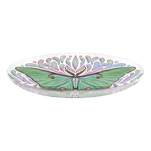 18" Luna Moth Glass Bird Bath - Picture 1 of 2