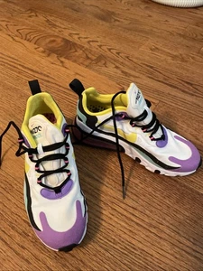 Nike Air Max AIR270 React Geometric Abstract Size 5 AT6174-101 GUC - Picture 1 of 24