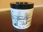 Vintage Maxwell House Milk Glass Instant Coffe Canister 5" X 5" - Winter Farm