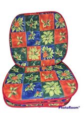 Vintage Christmas Chair Pads/Cushions Set of 4 Holly Berries 