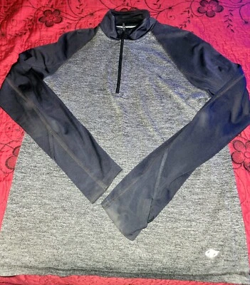 NordicTrack DRI Fit Mens Long Sleeve Activewear Top Size S Black Gray - Image 1 of 4