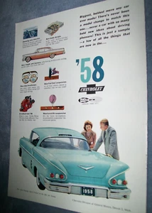 1958 Chevy Impala Sport Coupe mid-size-mag car ad w/ features - Picture 1 of 1