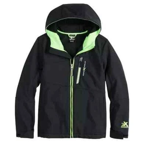 ZeroXposur Boys Warrior Jacket (Size Small/8) Black/Yellow, Long Sleeve Coat - Picture 1 of 6