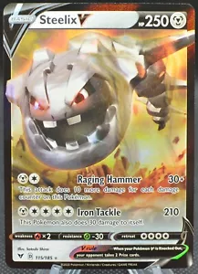 Steelix V 115/185 - Vivid Voltage - Ultra Rare Pokemon Card - Near Mint (NM) - Picture 1 of 2
