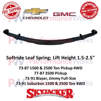 Skyjacker Softride Leaf Spring Single 1.5-2.5" Front For 73-91 GMC / Chevy 4WD - Image 1 of 4