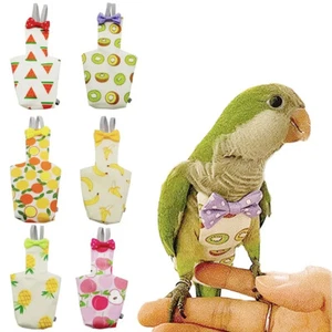 Birds Parrot Cocktails Diaper Cockatiel Pigeon Reusable Nappy Flight Suit Clean - Picture 1 of 16