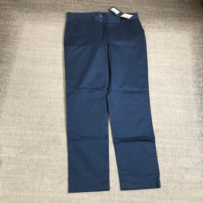 Pantalones de vestir GANT para mujer 8 satinados chinos azules recortados informales damas Foto 1 de 4
