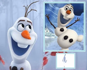 JOSH GAD SIGNED FROZEN PHOTO MOUNT - Picture 1 of 1