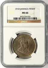 1910 Jamaica Penny NGC MS66 Edward VII