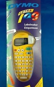 Dymo LETRATAG Labelmaker NEW Portable Bilingual Eng/Fr Indoor & outdoor YELLOW - Picture 1 of 9
