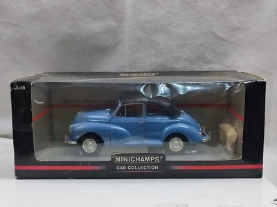 Minichamps 1/18 scale Morris Minor Cabriolet Blue New Model Car  - Image 1 of 4
