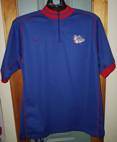 GONZAGA BULLDOGS BASKETBALL NIKE WARM UP TOP SIZE XL 1/4 ZIP CLEAN GOOOZAGS WOW Cover