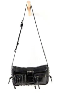 Free People High Speed Crossbody Bag Sling Black Patent Leather Adjustable NWT - Picture 1 of 10