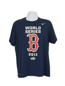 Nike Boston Red Sox World Series Shirt Uomo Large Dri-FIT 2013 MLB Tee Adulto A39 - Foto 1 di 9